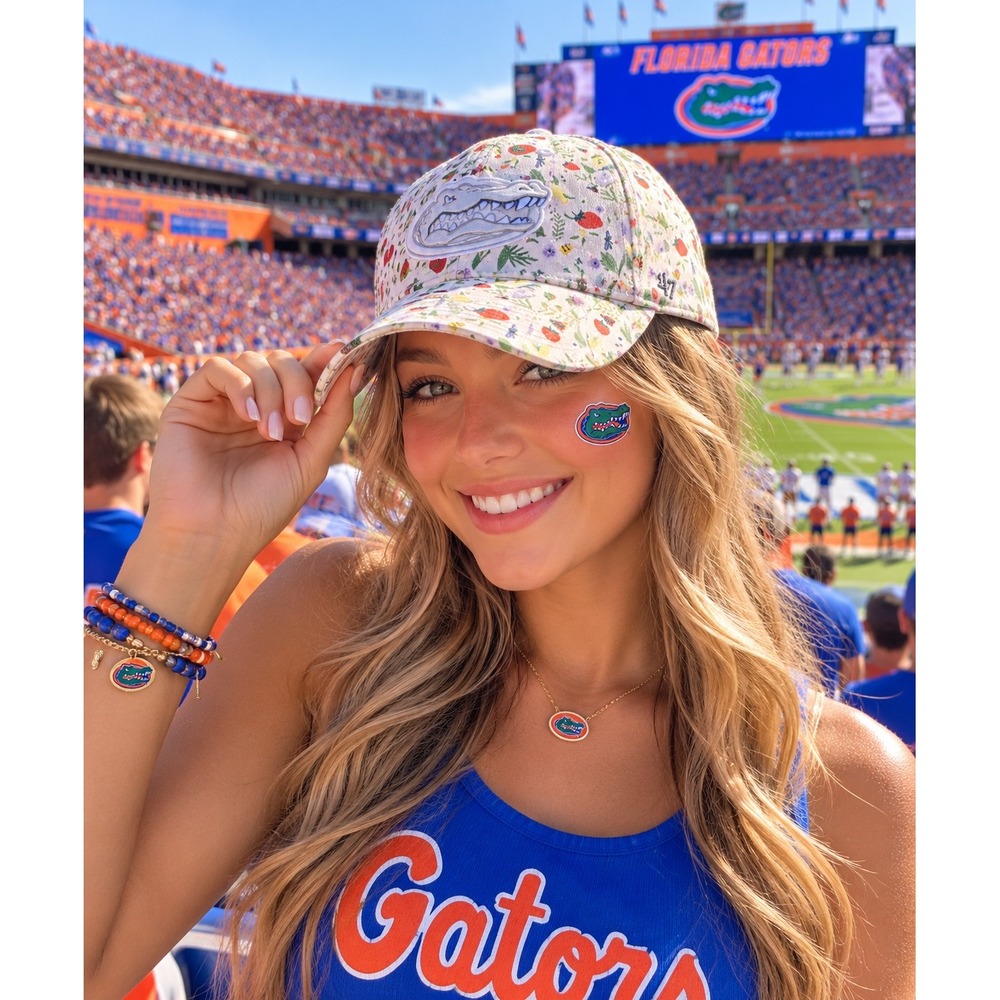 Florida Gators 47 Brand Clean Up Floral Garden Adjustable Hat Pink OSFA